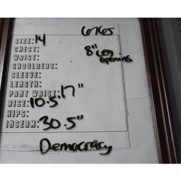 Democracy Ab solution 14 Distressed Blue Vintage Denim Straight Leg Jeans - Picture 5 of 5